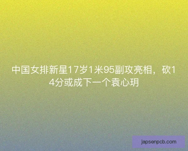 中国女排新星17岁1米95副攻亮相，砍14分或成下一个袁心玥